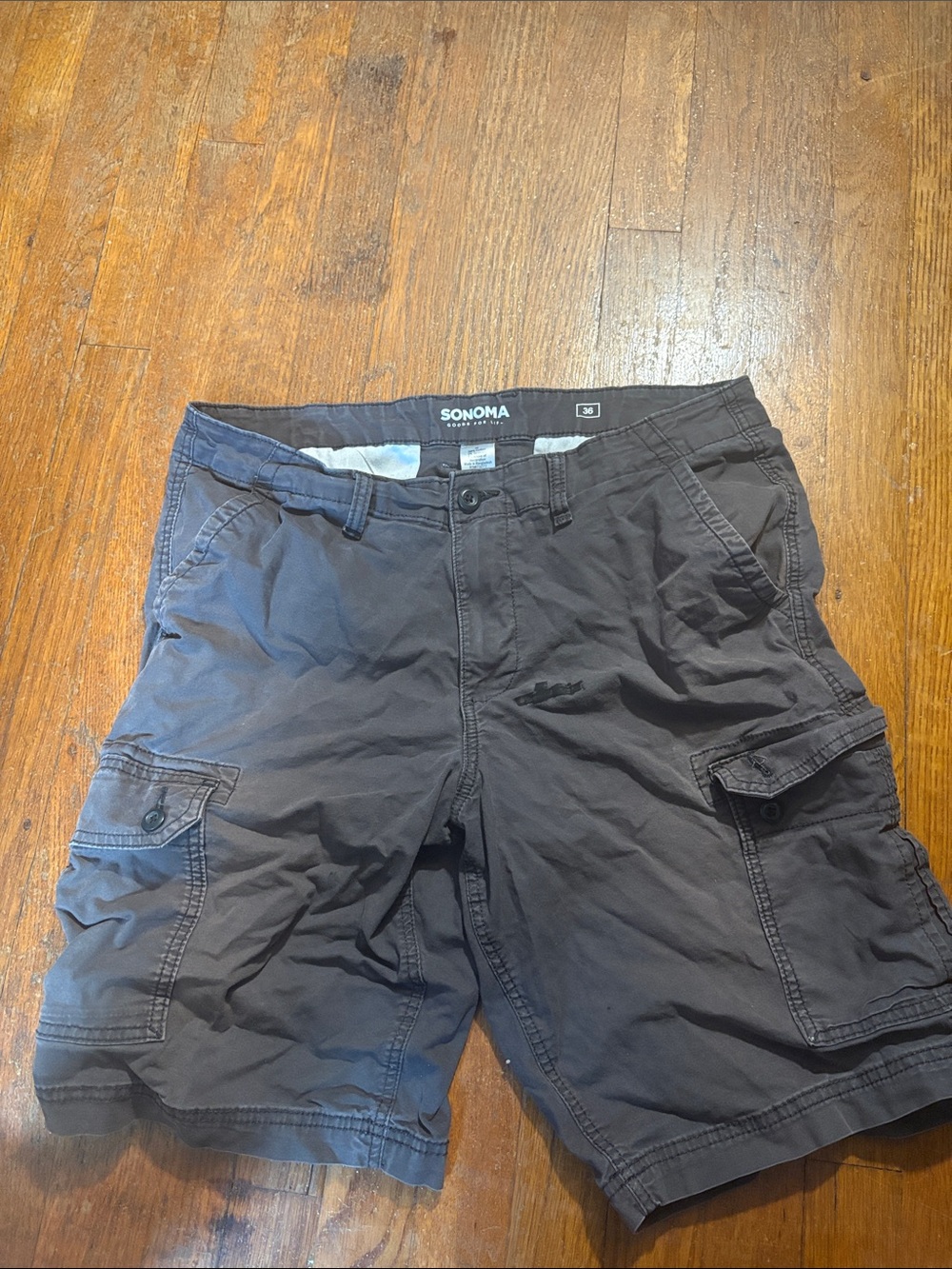 Sonoma Men's Dark Charcoal Cargo Shorts